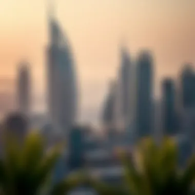 Aerial View of Dubai's Skyline Aerial view of Dubai's skyline showcasing modern architecture