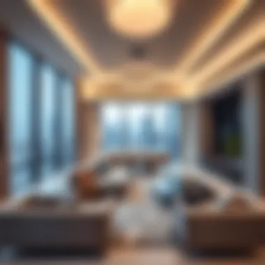 Modern residential unit interiors in Etihad Plaza