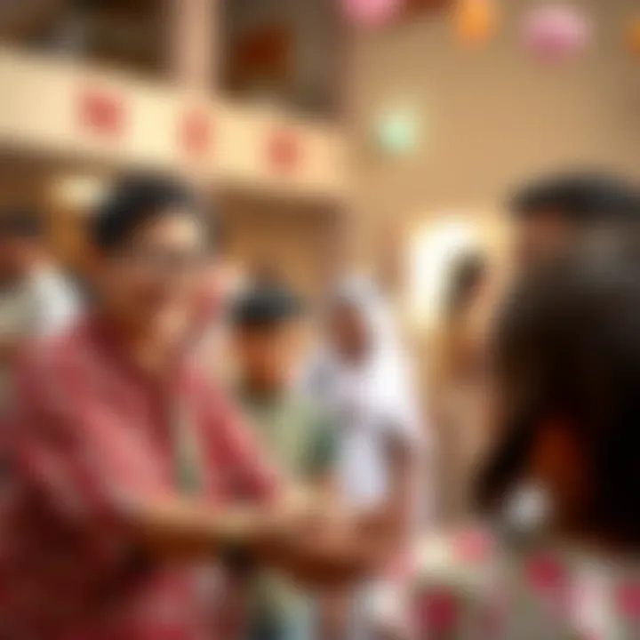 A multicultural community event celebrating diversity with families participating.