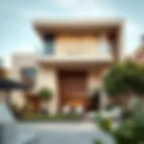 A modern family home in Dubai showcasing architectural elegance and outdoor space.