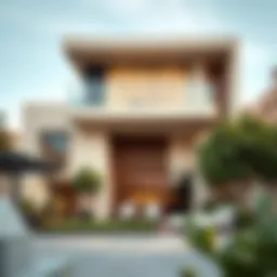 A modern family home in Dubai showcasing architectural elegance and outdoor space.