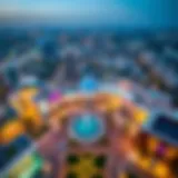 Aerial Perspective of Ghoroob Square Aerial view of Ghoroob Square showcasing its vibrant atmosphere