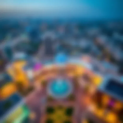 Aerial Perspective of Ghoroob Square Aerial view of Ghoroob Square showcasing its vibrant atmosphere