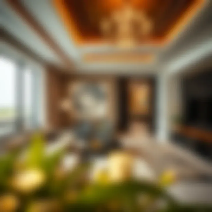 Luxury apartment interior with elegant design