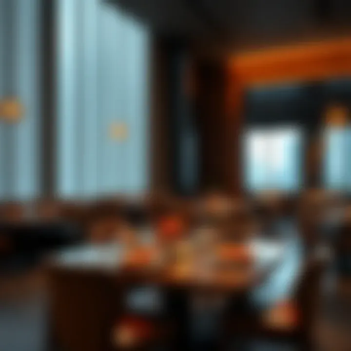 Cozy dining area in a hotel