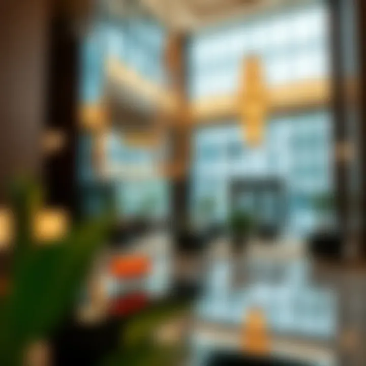Modern hotel lobby in Production City