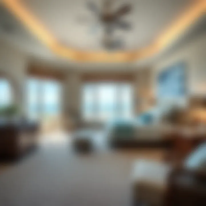 Luxurious master bedroom designed for coastal comfort
