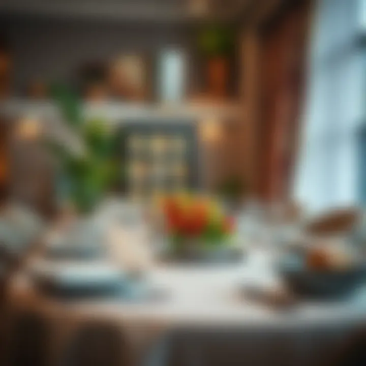 Elegant Italian Dining Table A beautifully arranged table set for an Italian dining experience