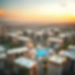 Aerial view of Jebel Ali Village showcasing its unique layout