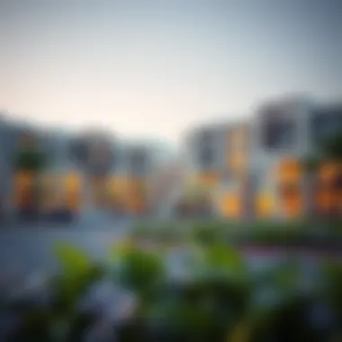 Modern Architecture in Jebel Ali Village Modern architectural design of residential buildings in Jebel Ali Village