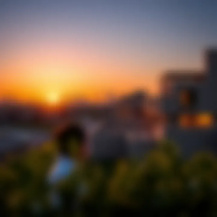 Sunset Over Jebel Ali Village Stunning sunset over the Jebel Ali Village skyline