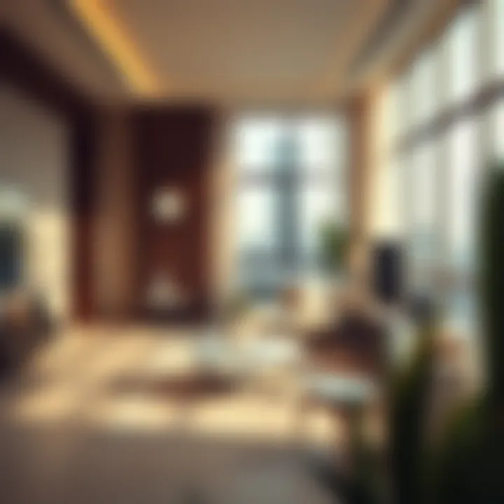 Modern Apartment Interior in JVC Interior of a modern apartment in JVC highlighting luxury living.