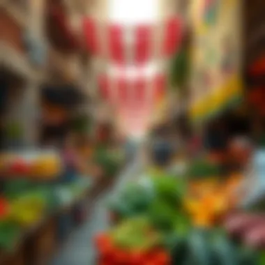 Vibrant local market in Khawaneej brimming with fresh produce