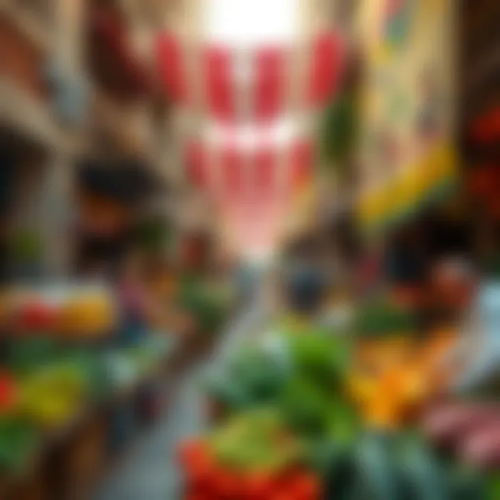 Vibrant local market in Khawaneej brimming with fresh produce