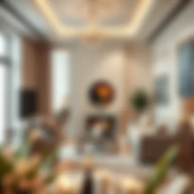 Exquisite interior of a luxury apartment in Knightsbridge Dubai