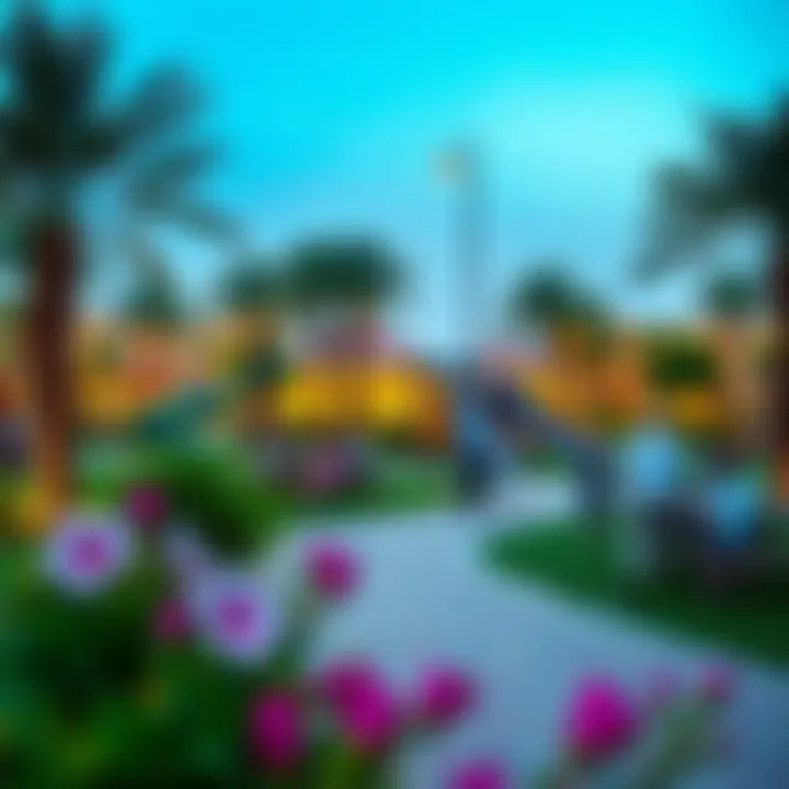 Vibrant community park in Layan filled with families enjoying leisure activities