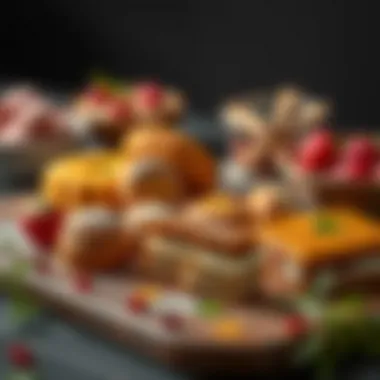 A selection of Lebanese sweets displayed artistically, highlighting their rich flavors