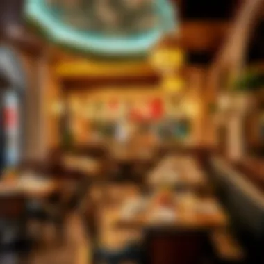 The inviting ambiance of a popular Lebanese restaurant in Dubai