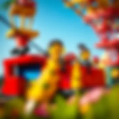 An exciting ride at LEGOLAND Dubai capturing the thrill of family adventures