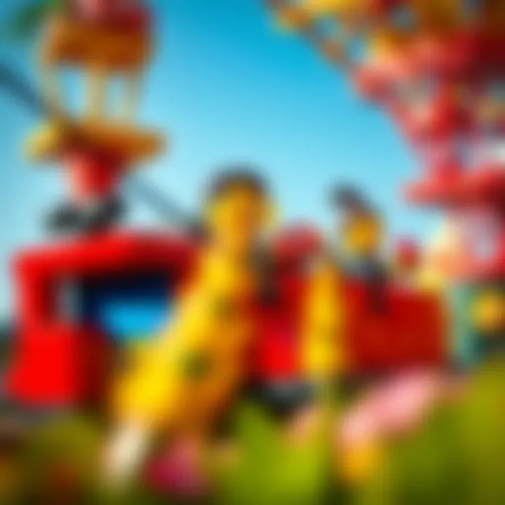 An exciting ride at LEGOLAND Dubai capturing the thrill of family adventures