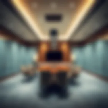 Sophisticated meeting room equipped with state-of-the-art technology