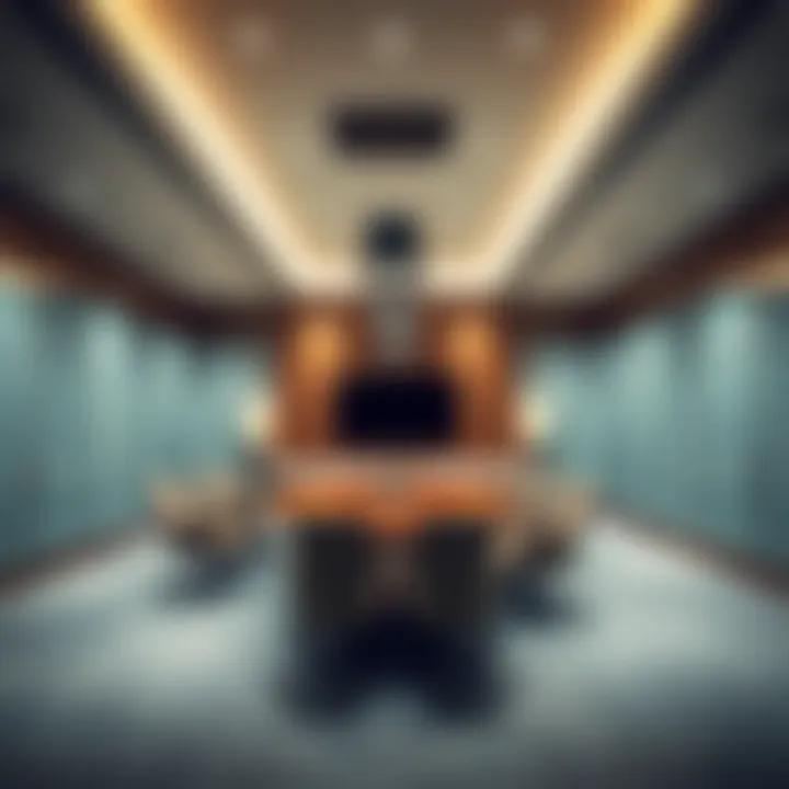 Sophisticated meeting room equipped with state-of-the-art technology