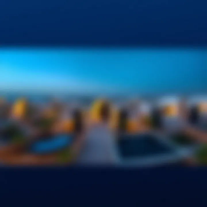 Modern Architecture in Mahzooz A panoramic view of Mahzooz real estate development showcasing modern architecture