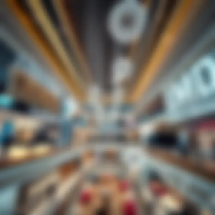 Stunning interior design of a luxury mall in Dubai