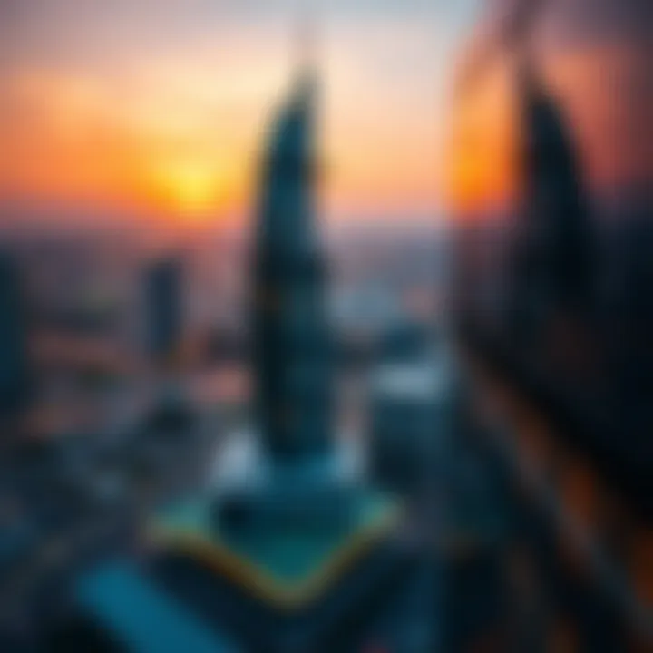 Marble Arch Tower at Sunset Stunning view of Marble Arch Tower at sunset
