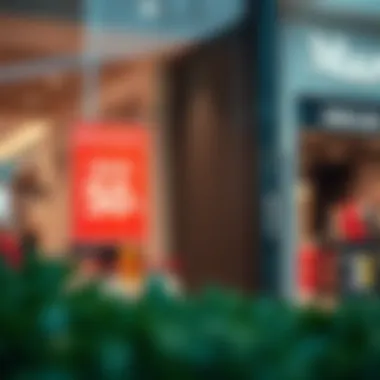 Exclusive discounts displayed in a store window