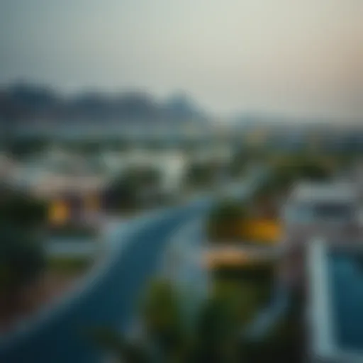 Scenic overview of Bani Yas showing residential areas