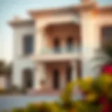 Luxurious villa exterior in Muhaisnah