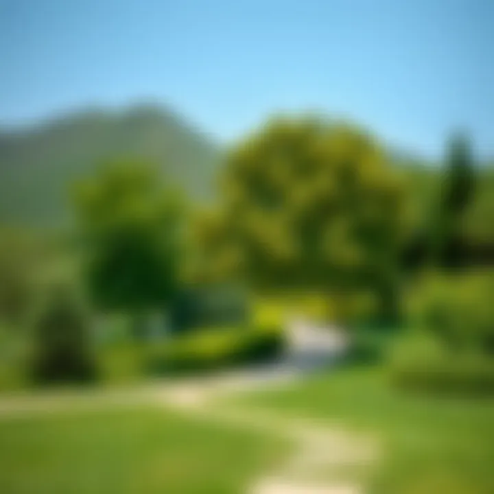 A serene landscape showcasing the lush greenery of Mushrif National Park