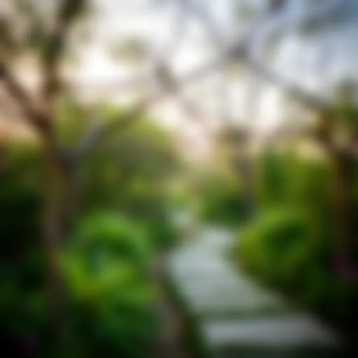 A vibrant pathway meandering through the forest
