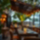 A vibrant outdoor dining setting in Dubai