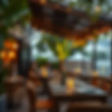 A vibrant outdoor dining setting in Dubai