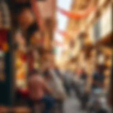 Vibrant souk showcasing traditional handicrafts