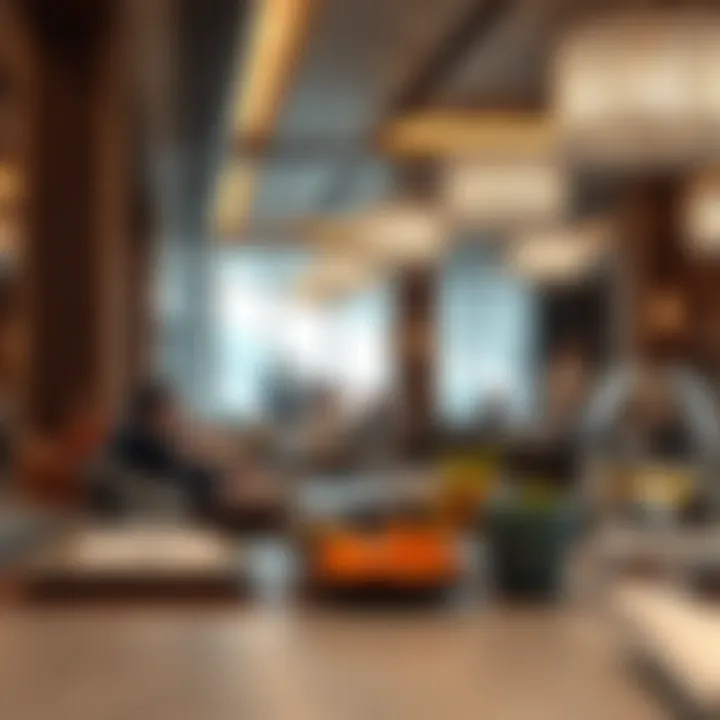 Luxurious dining ambiance with guests enjoying meals