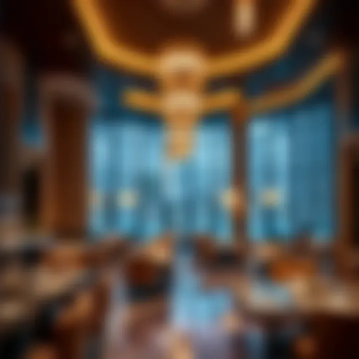 Sophisticated interior design of the restaurant