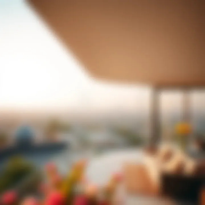 Satwa's Scenic Views from Noor Residence Panoramic view of Satwa highlighting the location advantages