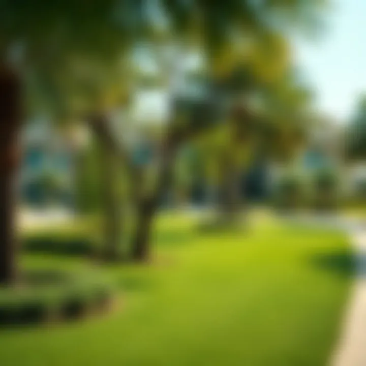 Green Space in Nshama Development A beautifully designed park within a Nshama development, emphasizing green spaces