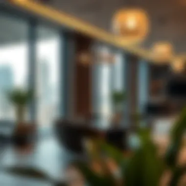 Luxury office amenities showcased in a Dubai office