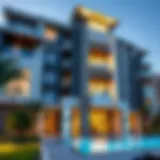 Exterior view of Palazzo Heights showcasing modern architecture