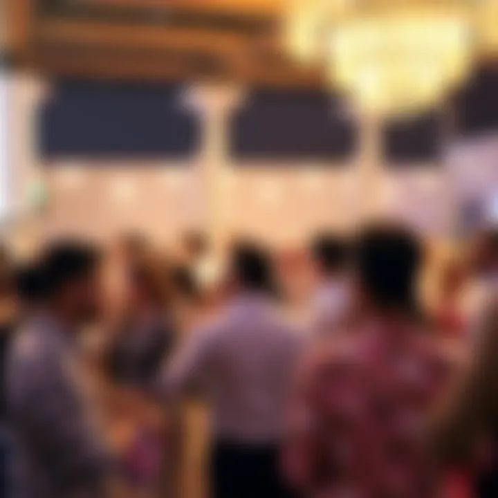 A lively event with guests enjoying entertainment at Arabian Ranches