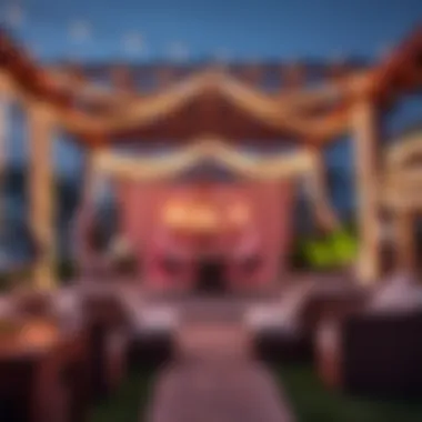 Elegant outdoor venue set for a festive gathering in Arabian Ranches