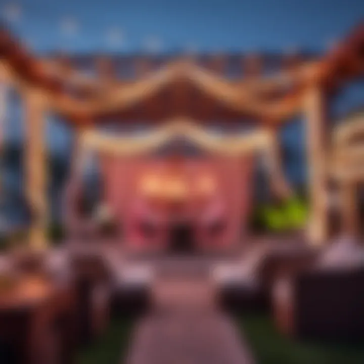 Elegant outdoor venue set for a festive gathering in Arabian Ranches