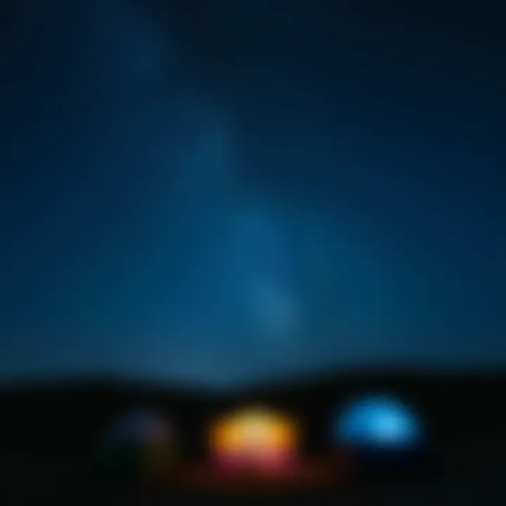 Starlit Night Over Campsite Starlit sky over a campsite, showcasing the beauty of the night in the UAE