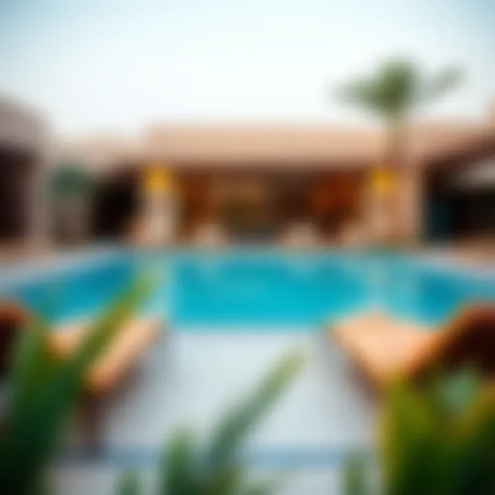 Inviting Outdoor Space An inviting outdoor space with a private pool and sun loungers