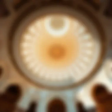 Intricate details of the dome interior within Qasr Al Watan