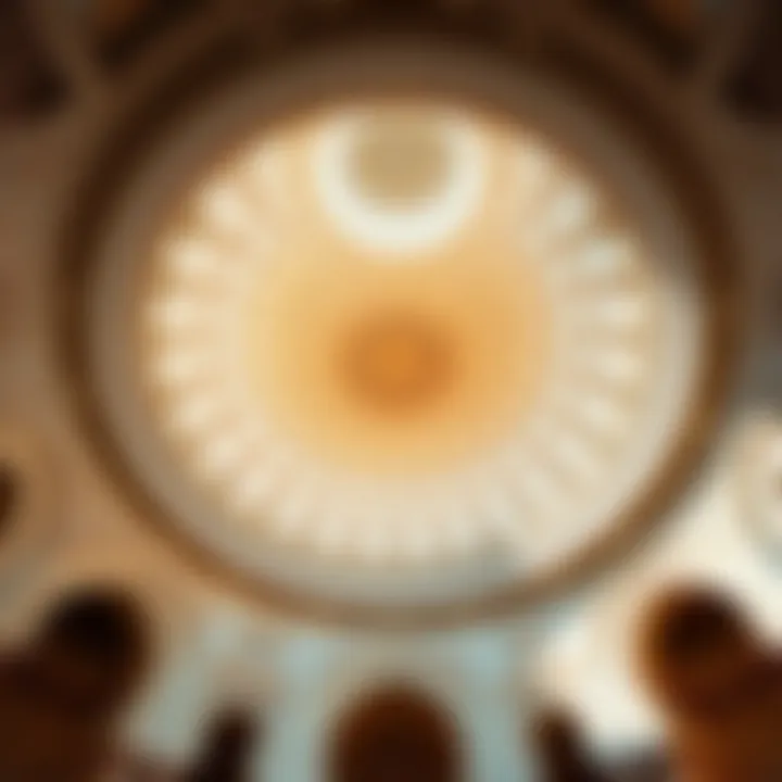 Intricate details of the dome interior within Qasr Al Watan